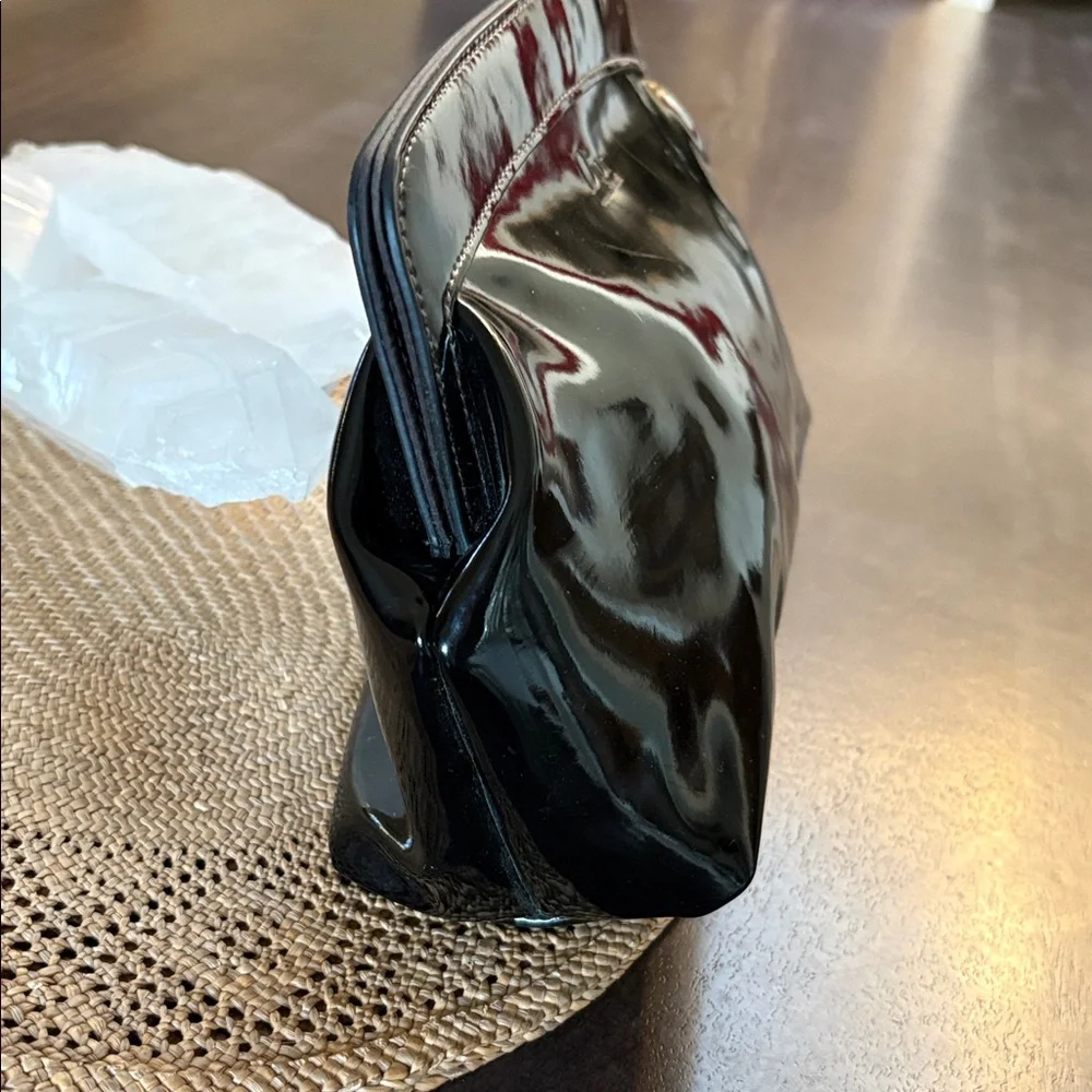 Dior Beauty Black Patent Leather Makeup Bag
